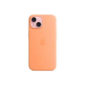 iPhone 15 Silicone Case sa MagSafe-om - Orange Sorbet