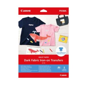 Canon Dark  Fabric Iron-on Transfers A4