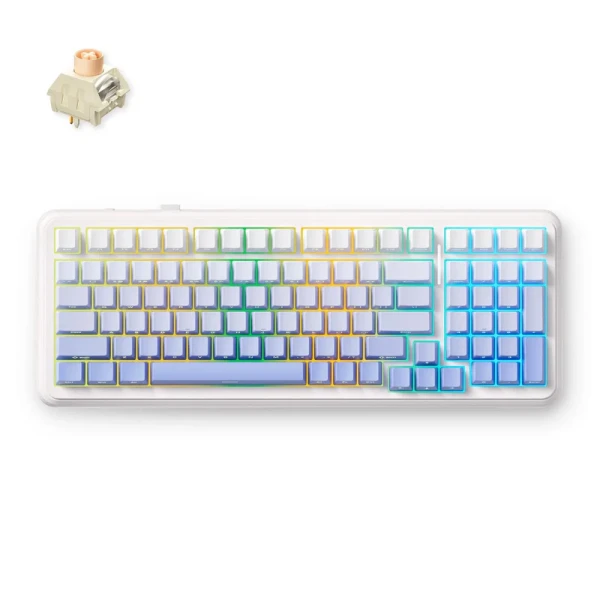 Bežična gaming tastatura MCHOSE K99 V2 Mehanička glacier gradient Tastature SOPING.RS 41 Bežična gaming tastatura MCHOSE K99 V2 Mehanička glacier gradient