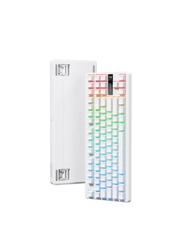Bežična gaming tastatura MCHOSE G87 Mehanička white topographic Tastature SOPING.RS 42 Bežična gaming tastatura MCHOSE G87 Mehanička white topographic - Слика 2