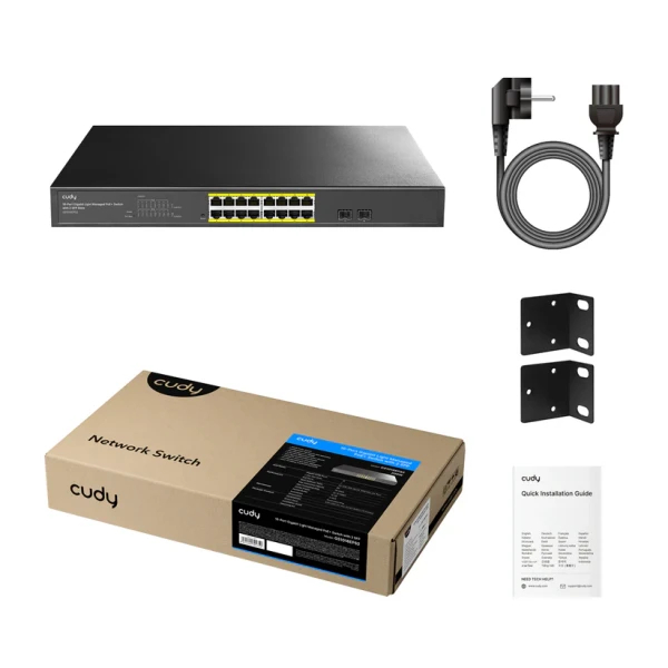 Svič 10/100/1000 16-port Cudy GS1016EPS2 Light Managed PoE+ sa 2x SFP 200W Svičevi SOPING.RS 42 Svič 10/100/1000 16-port Cudy GS1016EPS2 Light Managed PoE+ sa 2x SFP 200W - Слика 2