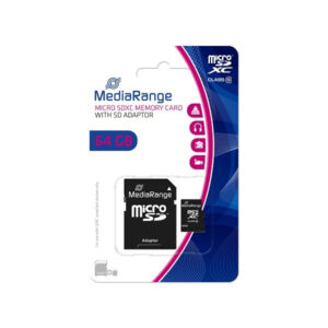 Micro SD Mediarange Germany  64GB SDXC C10 MR955 + adapter
