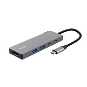 Adapter TRUST DALYX 5-IN-1 MULTIPORT/alu/siva