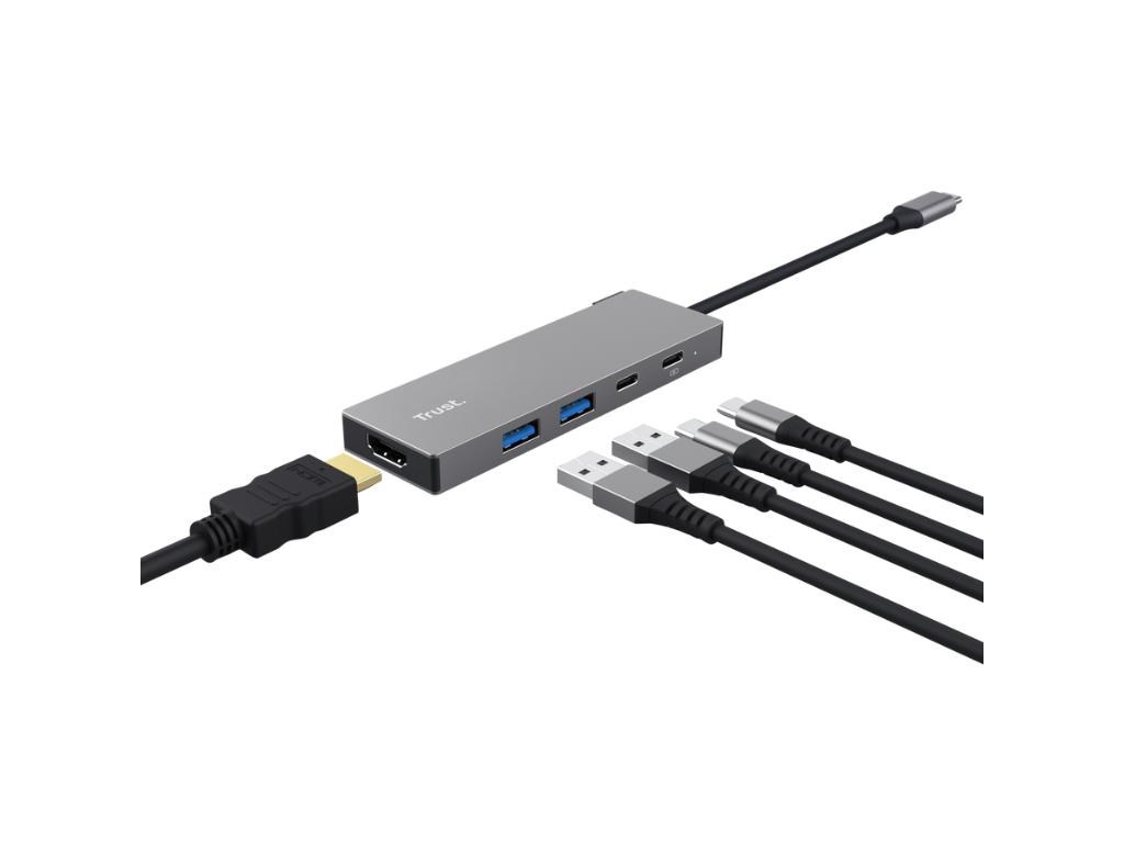 Adapter TRUST DALYX 5-IN-1 MULTIPORT/alu/siva Adapteri SOPING.RS 44 Adapter TRUST DALYX 5-IN-1 MULTIPORT/alu/siva - Слика 4
