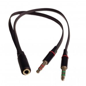 CCA-418A ** Gembird 3.5mm Headphone Mic Audio Y Splitter Cable Female to 2x3.5mm Male adapter (87)