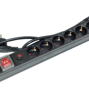 Produzni kabl sa zastitom 7 uticnica 16A, PDU 1U, aluminium sa zastitom, 2m 251