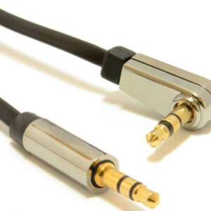 CCAPB-444L-1M Gembird AUX 3.5mm stereo plug to 3.5mm desni ugao stereo plug audio kabl pozlaceni 1m