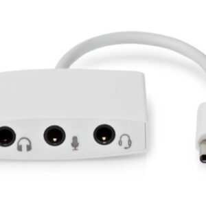 CCGB65900WT01 USB-C adapter 2.0 na 3,5mm ženski, 0,1m, Okrugli, Niklovani, ABS/PVC