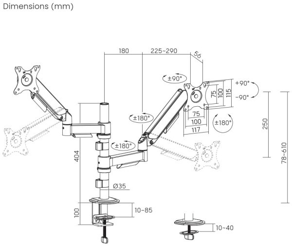 MA-DA2P-02 Gembird Podesivi dupli stoni drzac za monitor, tilt, 17-32 max.9kg Dodatna oprema za računare SOPING.RS 44 MA-DA2P-02 Gembird Podesivi dupli stoni drzac za monitor, tilt, 17-32 max.9kg - Слика 4