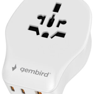 Travel adapter TPA-1A2C20-02-W Gembird Univerzalni 20W