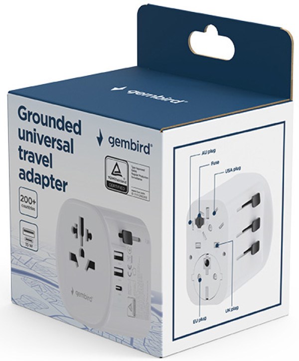 Travel adapter TPA-EU2A1C15-01-W Gembird Univerzalni, sa uzemljenjem 15W UPS i ispravljači SOPING.RS 45 Travel adapter TPA-EU2A1C15-01-W Gembird Univerzalni, sa uzemljenjem 15W - Слика 5
