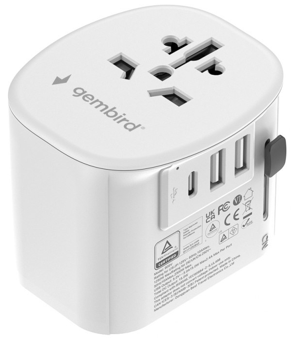 Travel adapter TPA-EU2A1C15-01-W Gembird Univerzalni, sa uzemljenjem 15W UPS i ispravljači SOPING.RS 44 Travel adapter TPA-EU2A1C15-01-W Gembird Univerzalni, sa uzemljenjem 15W - Слика 4
