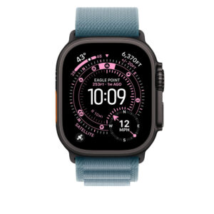 49mm Light Blue Alpine Loop - Medium - Black Titanium Finish