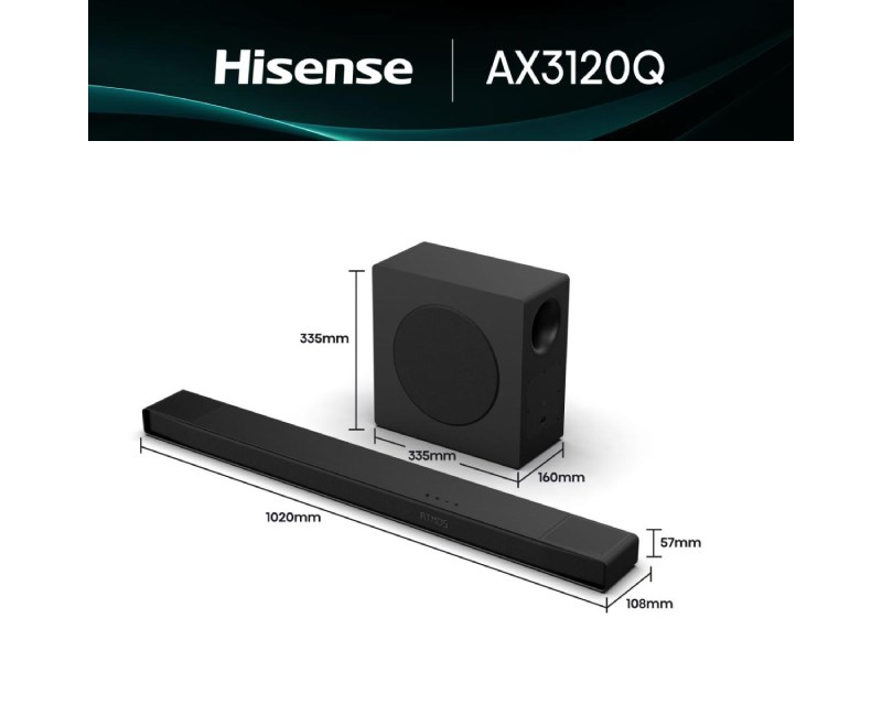 AX3120Q Dolby Atmos soundbar sa bežičnim subwooferom crni Zvučnici za računare SOPING.RS 44 AX3120Q Dolby Atmos soundbar sa bežičnim subwooferom crni - Слика 4